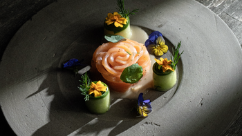 Moscow Mule Lachs, Gurke, Creme Fraiche