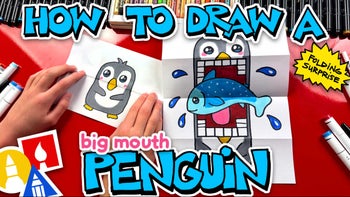 How To Draw A Big Mouth Penguin Folding Surprise