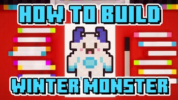 How To Build A Cute Winter Monster - Minecraft Art