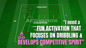 Dribbling Relay Race Activation | Warm Up (WU-46)
