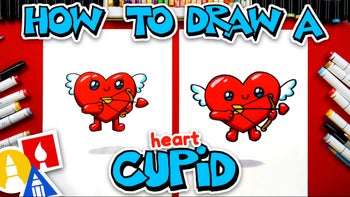 How To Draw A Heart Cupid For Valentine’s Day