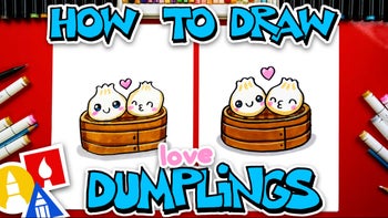 How To Draw Two Dumplings In Love – Valentine’s Day