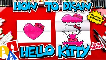 How To Draw A Hello Kitty Valentine