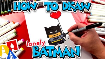 How To Draw Lonely Batman For Valentine’s Day
