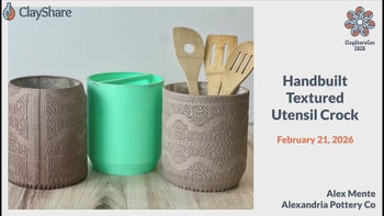 Handbuilt Textured Utensil Crock