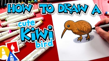 How To Draw A Cute Kiwi Bird