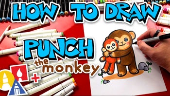 How To Draw Punch The Monkey