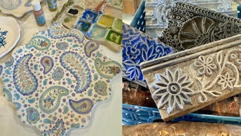 Studio Storage, Garden Pottery & Batik Stamp Collection
