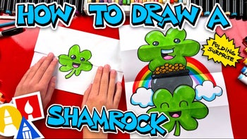 How To Draw A Funny Shamrock Folding Surprise