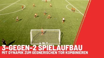 3-gegen-2 Spielaufbau