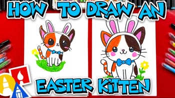 How To Draw An Easter Kitten