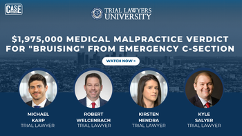 $1,975,000 Medical Malpractice Verdict For "Bruising" From Emergency C-Section | Michael Karp, Robert Welcenbach and Kirsten Hendra hosted by Kyle Salyer