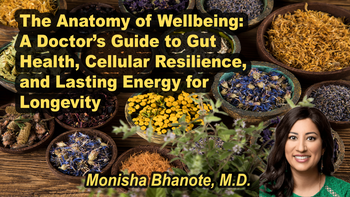 Lecture 64 - Monisha Bhanote M.D. - The Anatomy of Wellbeing A Doctor’s Guide to Gut Health, Cellular Resilience, and Lasting Energy for Longevity Sunday, Apr 12, 2026, 9:00 AM - 11:00 AM EDT