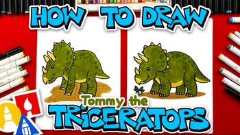 How To Draw Tommy The Triceratops
