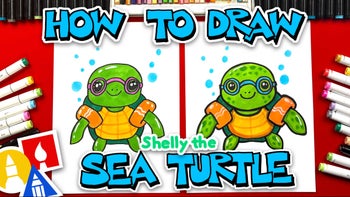 How To Draw Shelly The Sea Turtle