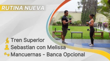 fitsli 365 - 27/07/26 - Sebastian / Tren Superior - Pectorales y Bíceps / Mancuernas - Banca Opcional / 443 Calorías