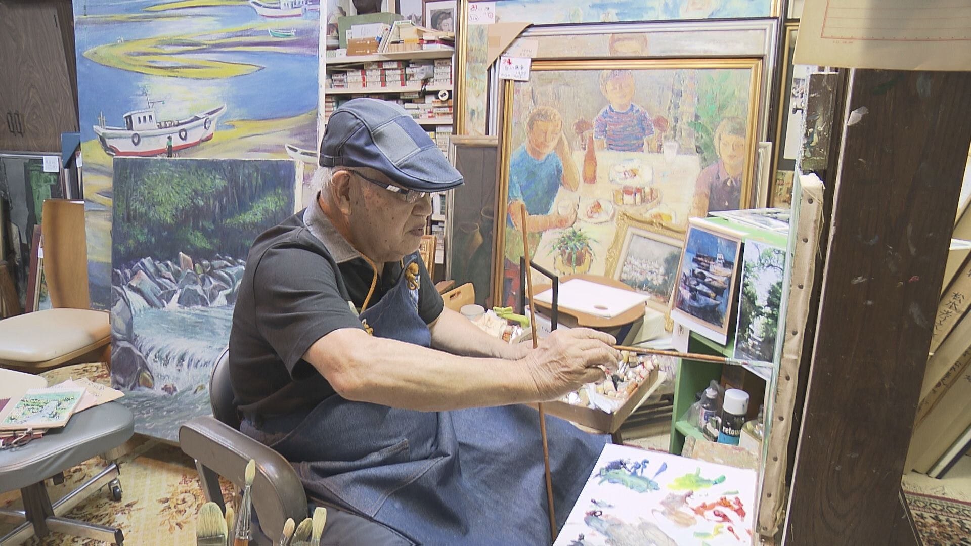 油絵　「出会い」 2026年7月1 日放送】（特集）油絵で描く 89年の人生 | DEJIMA ch 長崎