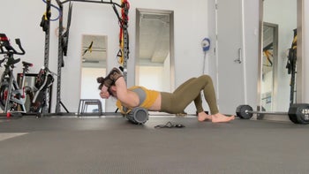 Foam rolling the upper back