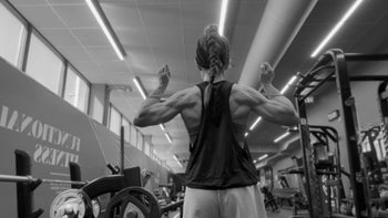 Upper back adduction for strong midback with resistance band