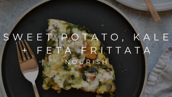 SWEET POTATO, KALE + FETA FRITTATA | NOURISH
