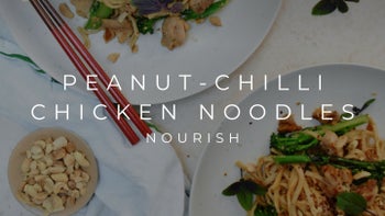 PEANUT-CHILLI CHICKEN NOODLES | NOURISH