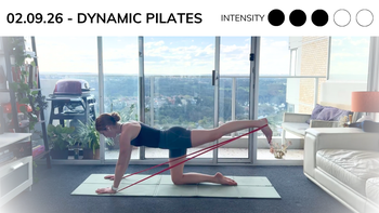 🎥 Live Class Recording: Dynamic Pilates - Long Resistance Band.   