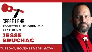Promotional artwork for Storytelling Night featuring Jesse Bowman Bruchac Live Stream