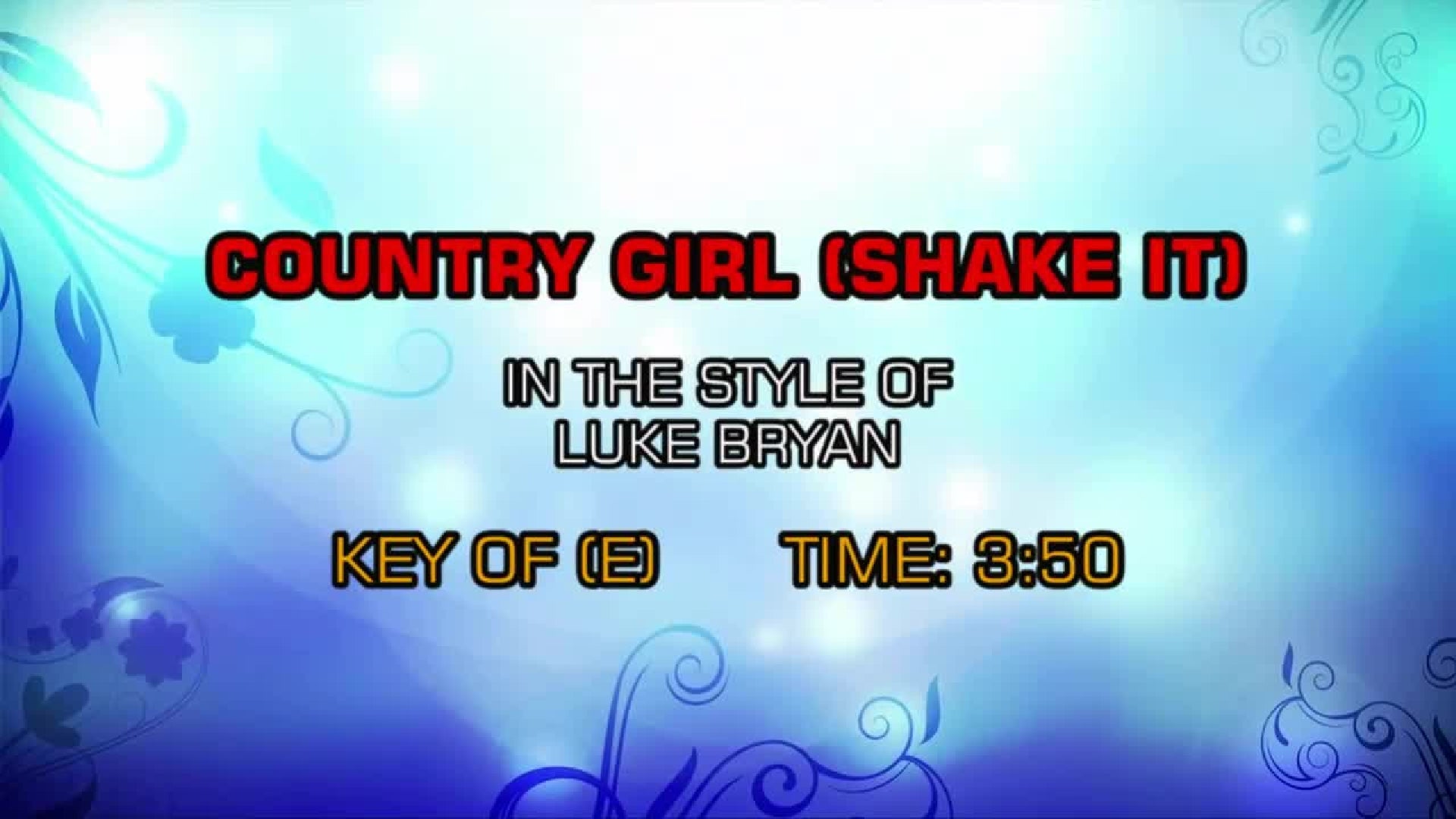 Luke bryan country girl shake it for me 