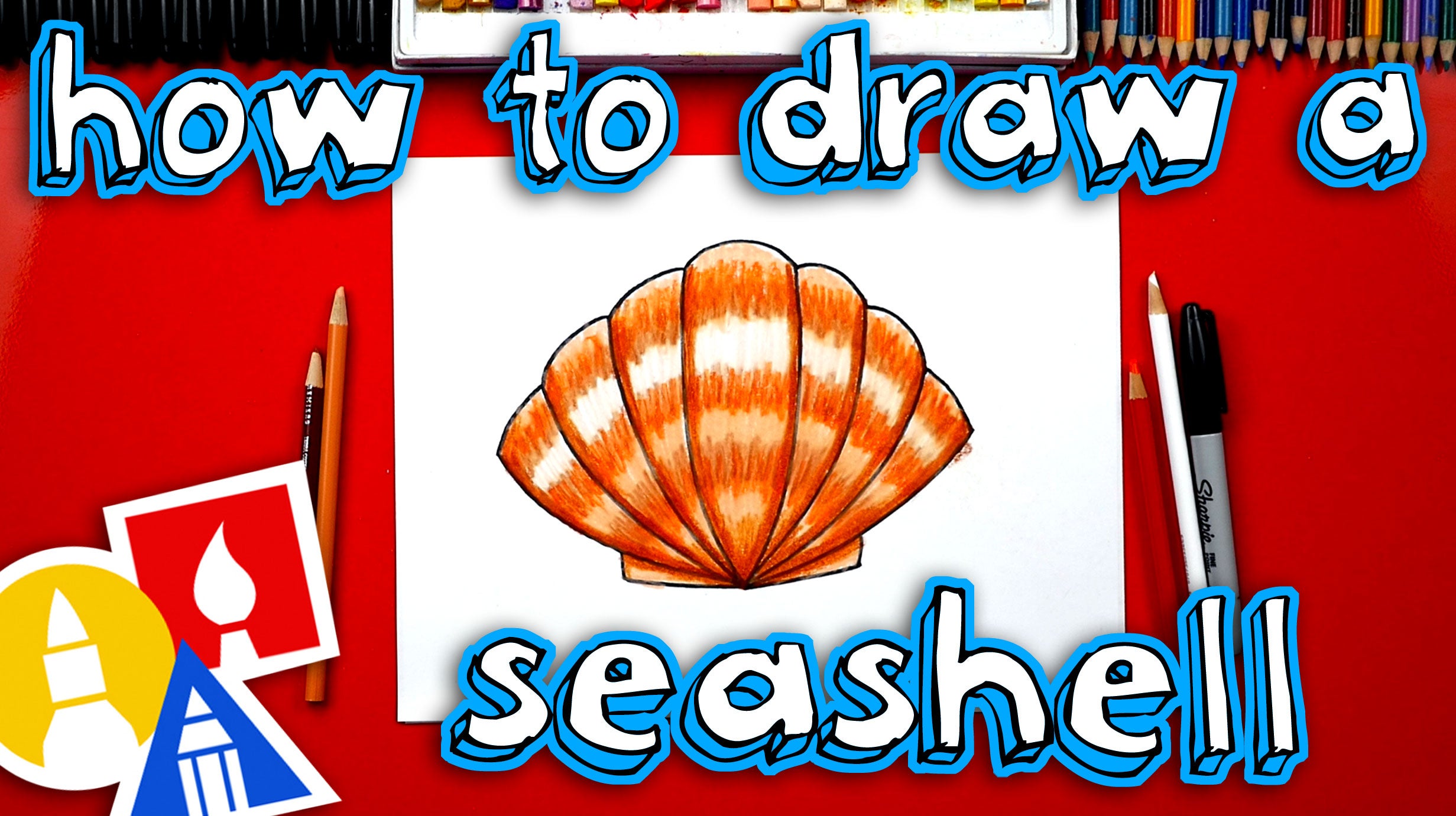 How To Draw A Seashell Art For Kids Hub